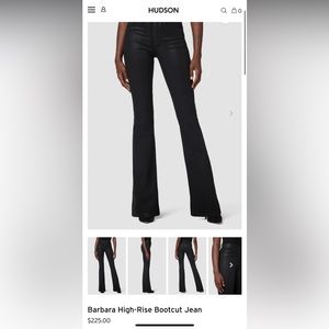 Hudson Barbara Leather Coated Midrise bootcut jean size 26